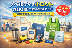 ノベルティを小ロット（100個）で作る完全ガイド｜少量制作できる人気ノベルティと選び方