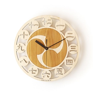 ヒノキの日本時計 回
