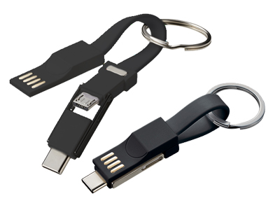 USBケーブル キーリング ブラック