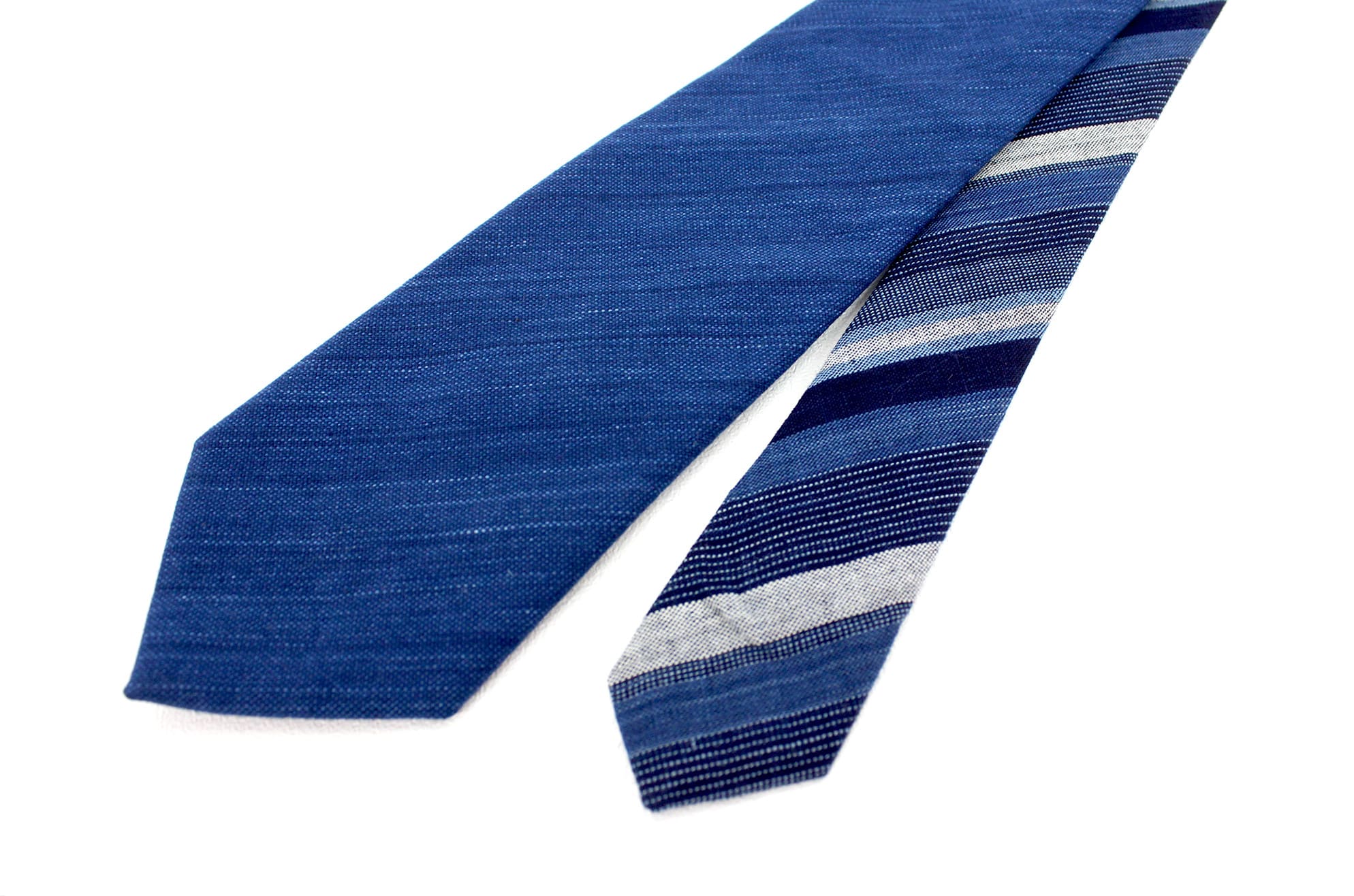 日本の織物ネクタイ 藍染 ～松阪もめん～