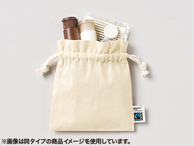 フェアトレードコットンフリル巾着S カラー