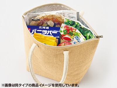 ジュート保冷トートM ナチュラルホワイト