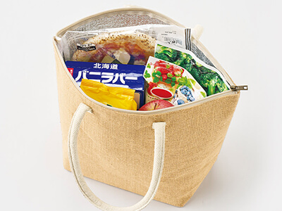 ジュート保冷トートM ナチュラルベージュ