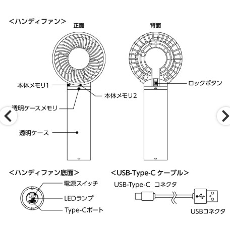 カスタムデザインハンディUSBファン