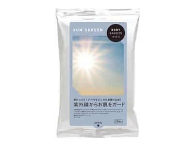 ボディシートSUN SCREEN ハンディ10枚