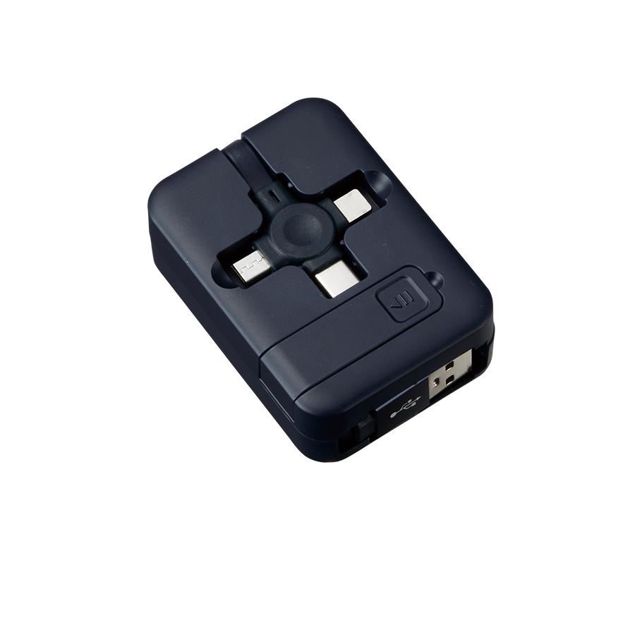 スマホスタンド付 3in1USBケーブル