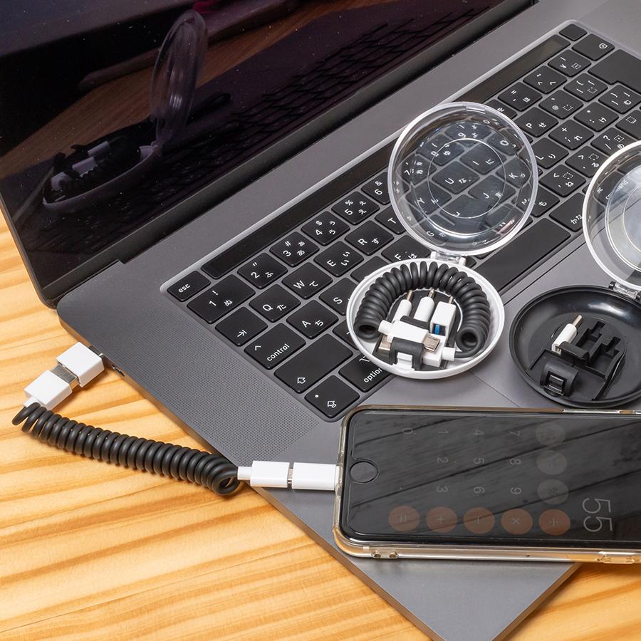 マルチ充電コイルケーブル