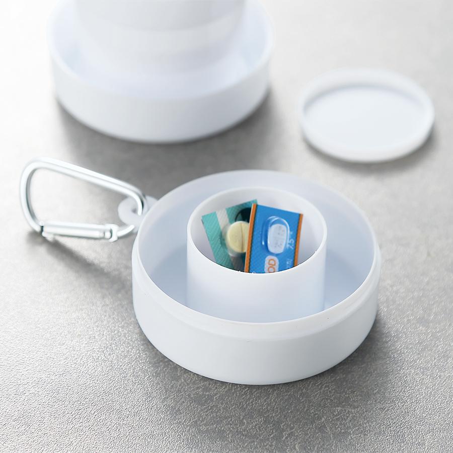 ピルケース付き折りたたみコップ