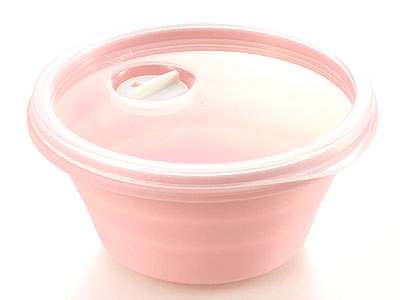 シリコーン冷凍保存容器 ピンク