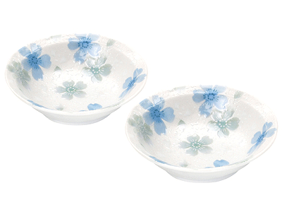 市田ひろみ青い花デザート鉢2P