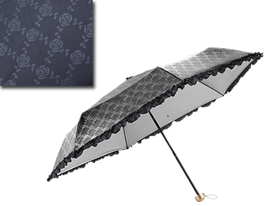ローズチェック晴雨兼用折りたたみ傘