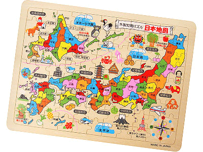 木製知育パズル　日本地図